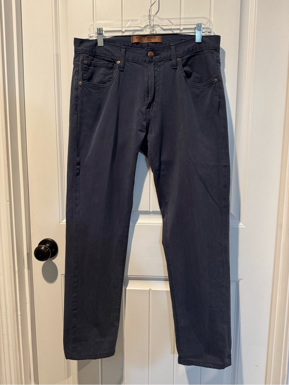 Agave Denim Brand Men's Classic Taper Rocker Style Pants in Navy 34/29